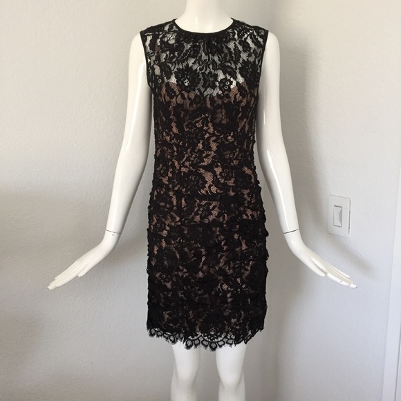 nanette lepore ruched black lace dress - Picture 3 of 12